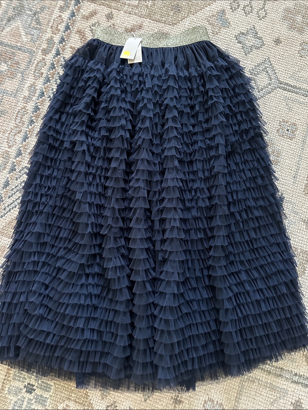 Boden size 4 NWT Women's Navy blue Ruffle Tulle Skirt